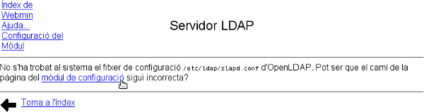 Error del servidor LDAP.