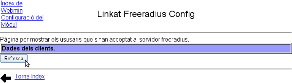 Visualització dels logs del freeRADIUS.